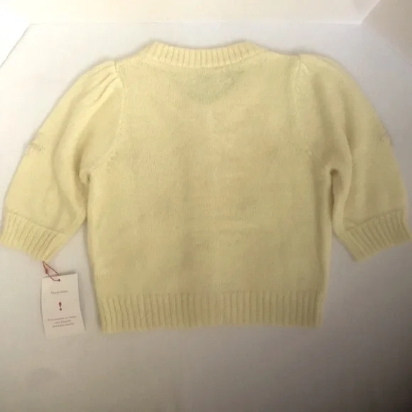 Rouje Paris Romeo Cardigan Sweater in Soft Yellow Size 40/Medium - Picture 4 of 11